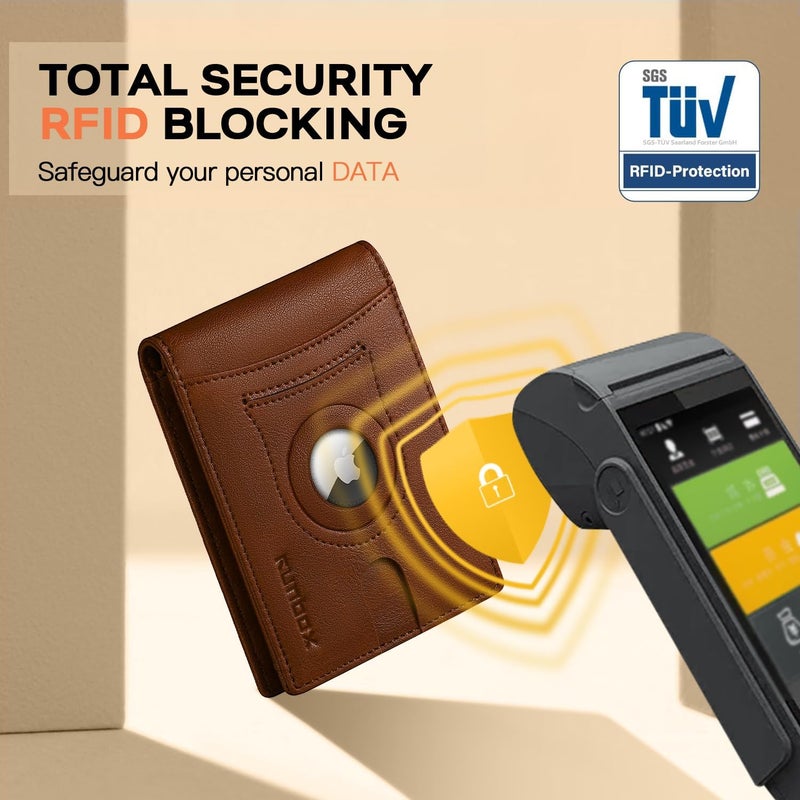 RUNBOX Wallet for Men Slim Rfid Leather 2 ID Window With Gift Box | Slim, Rfid, 2 ID Window, With Gift Box, Slim, Rfid - Image 4